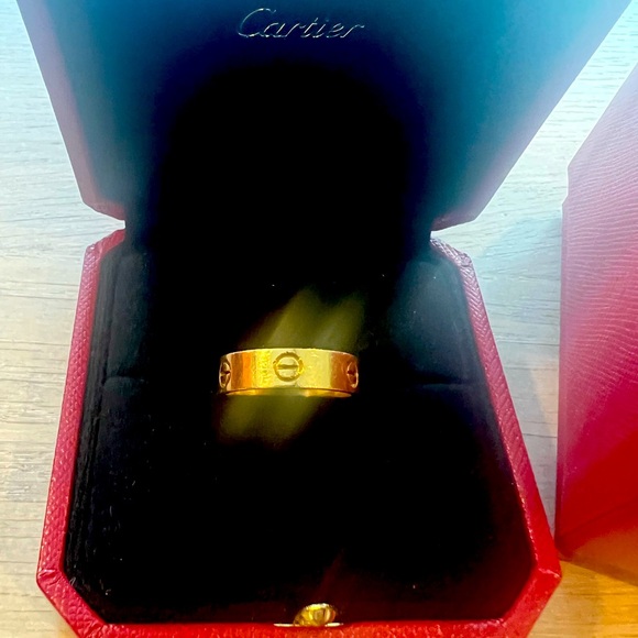 Cartier Jewelry - Cartier Yellow Gold love classic Band ring 59